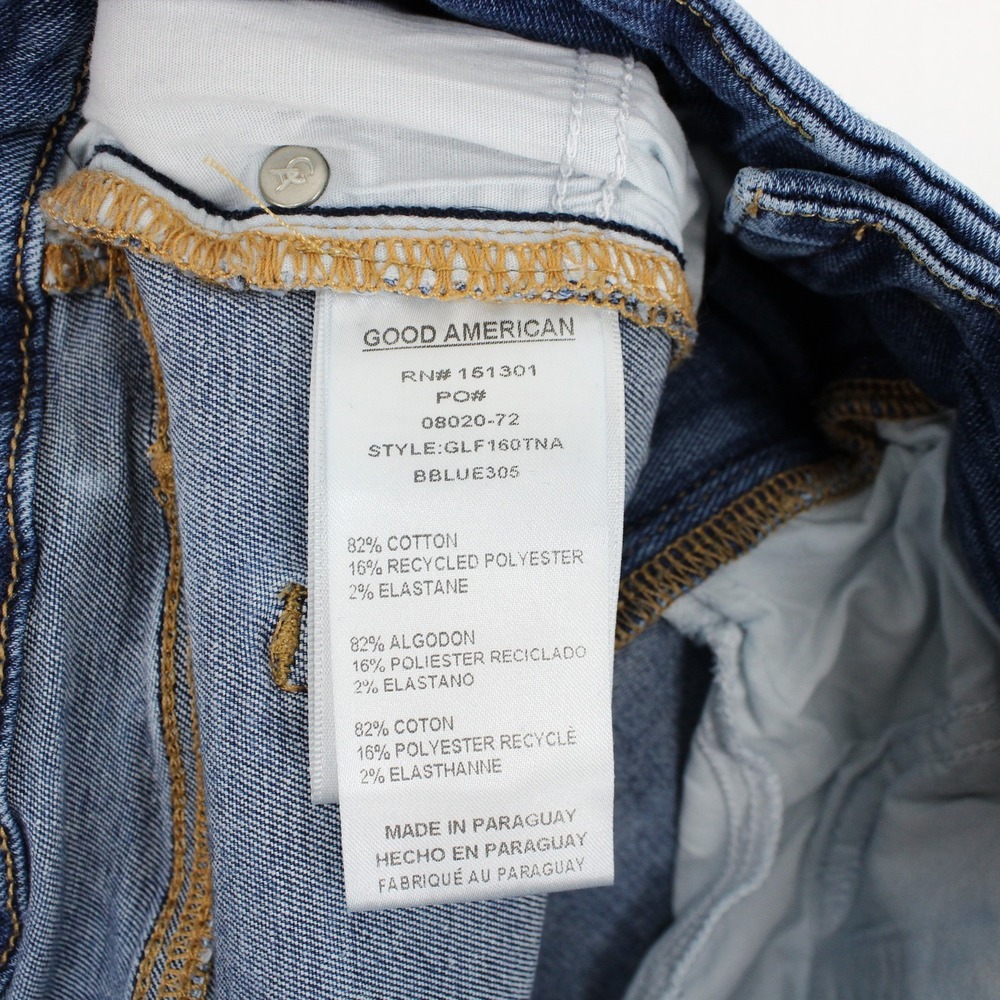 Good American Good Legs Flare Jeans Womens 10 Blue High Rise Stretch Denim - Picture 11 of 11